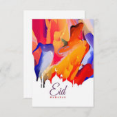 美しい色彩の飛沫がデザインされたカード (正面/裏面)