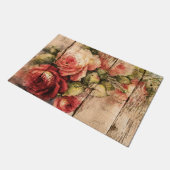 美しい色彩の鮮やかバラオンウ素朴ンド ドアマット (アングル)