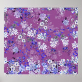 美しい色彩の鮮やか油の花と枝小さなFl ポスター (正面)