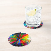 美しい色数々ののスターバスト紙コースター ペーパーコースター (インサイチュ)