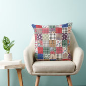 美しい色数々ののパッチワークのキルトパターン クッション (椅子)