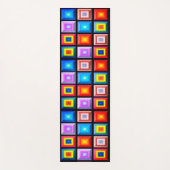 美しい色数々のの幾何学的抽象芸術アート ヨガマット (正面)