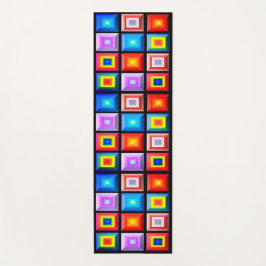 美しい色数々のの幾何学的抽象芸術アート ヨガマット