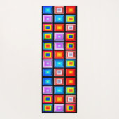 美しい色数々のの幾何学的抽象芸術アート ヨガマット (裏面)