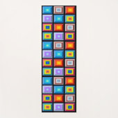 美しい色数々のの幾何学的抽象芸術アート ヨガマット (正面)