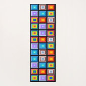 美しい色数々のの幾何学的抽象芸術アート ヨガマット (裏面)