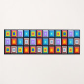 美しい色数々のの幾何学的抽象芸術アート ヨガマット (正面(横))