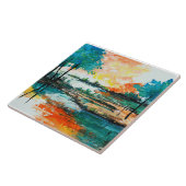 美しい色鮮やかの風景のアートワーク タイル (側面)