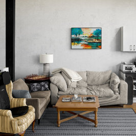 美しい色鮮やかの風景のアートワーク タイル