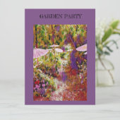 美しい芍薬の庭でのパーティーのご招待 招待状 (スタンド正面)