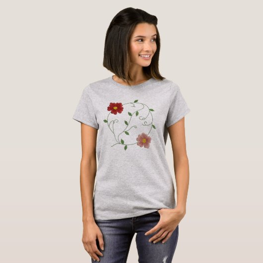 美しい花々 Tシャツ (正面フル)