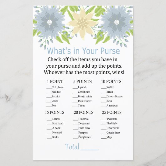 美しい花あなたの財布ゲームの中に何がある (正面)