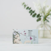 美しい花および蝶 名刺 (スタンド正面)