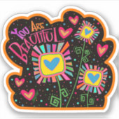 美しい花お洒落の感性 シール (正面)