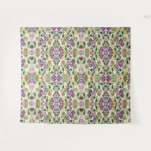 美しい花が咲く夏の庭 タペストリー (正面(横))