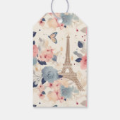 美しい花とエッフェルタワーパリサンキュー ギフトタグ (裏面)