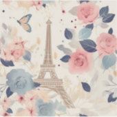 美しい花とエッフェルタワーパリ シール (正面)