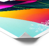 美しい花とカラフル葉の ポスター (角)