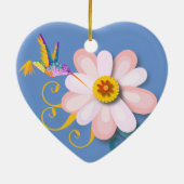 美しい花とハミング鳥の母の日 セラミックオーナメント (裏面)