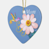 美しい花とハミング鳥の母の日 セラミックオーナメント (左)