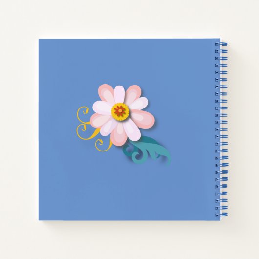 美しい花とハミング鳥の母の日 ノートブック (裏面)