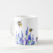 美しい花とビーズコーヒーマグ コーヒーマグカップ (正面左)