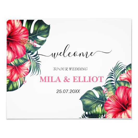 美しい花とユーカリのポスター フォトプリント            (正面)