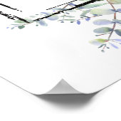 美しい花とユーカリのポスター ポスター (角)