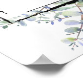 美しい花とユーカリのポスター ポスター (角)