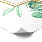 美しい花とユーカリのポスター ポスター (角)