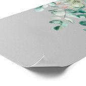 美しい花とユーカリのポスター ポスター (角)