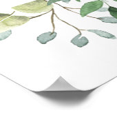 美しい花とユーカリのポスター ポスター (角)