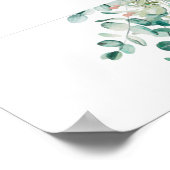 美しい花とユーカリ ポスター (角)