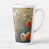 美しい花と子猫のラテマグ カフェラテマグ (右)