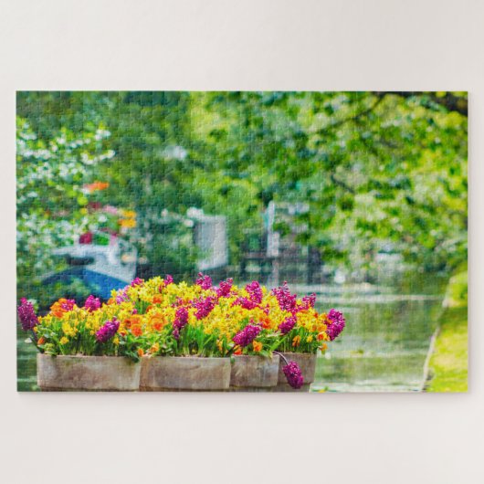 美しい花と水、オランダ ジグソーパズル (横)