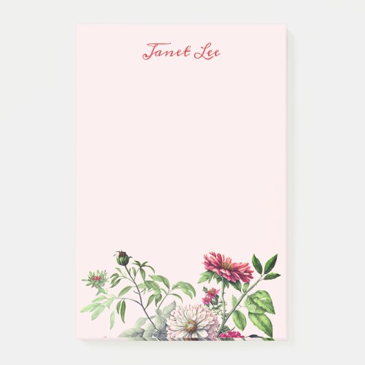 美しい花と芽のノート ポストイット (正面)