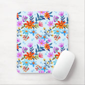 美しい花と葉の模様 マウスパッド (マウス)