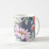 美しい花と葉,花,腹筋 コーヒーマグカップ (正面右)