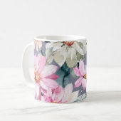 美しい花と葉,花,腹筋 コーヒーマグカップ (正面左)