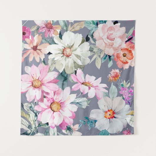 美しい花と葉，花，腹筋 タペストリー (正面)