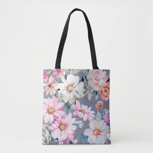 美しい花と葉,花,腹筋 トートバッグ (正面)