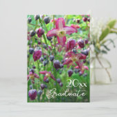 美しい花と蕾の卒業式 招待状 (スタンド正面)