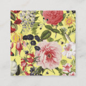 美しい花と虫の庭のフローラ スクエア名刺 (裏面)