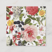 美しい花と虫の庭のフローラ スクエア名刺 (裏面)