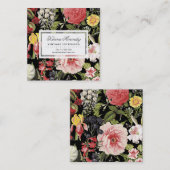 美しい花と虫の庭のフローラ スクエア名刺 (正面/裏面)