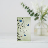 美しい花と蝶の名刺 名刺 (スタンド正面)