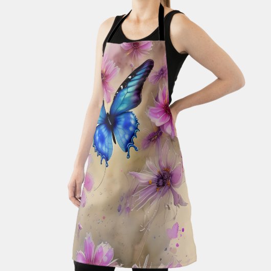 美しい花と蝶 エプロン (インサイチュ)