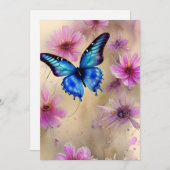 美しい花と蝶 シーズンカード (正面/裏面)