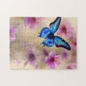美しい花と蝶 ジグソーパズル (横)