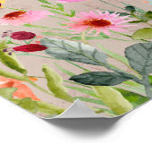 美しい花と蝶 ポスター (角)